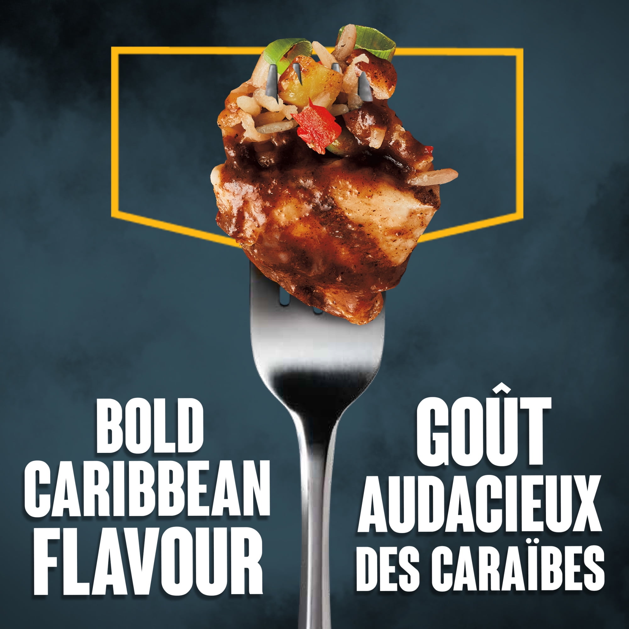 CRAVE Smoky Jerk Chicken on Rice with Pineapple Frozen Meal, 300 G Box, CRAVE Smoky Jerk Chicken on Rice with Pineapple Frozen Meal, 300 g Box