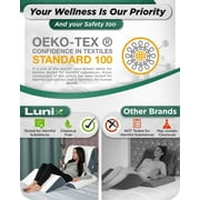 Lunix LX5 4Pcs Orthopedic Bed Wedge Pillow Set – Memory Foam Wedge Pillow for Sleeping, Leg, Knee, Back Pain Relief, Post Surgery, Acid Reflux Support