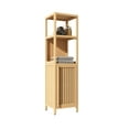thumbnail image 2 of Large capacity multifunctional bamboo storage cabinet furniture for bathroom and living room, 2 of 7
