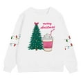 thumbnail image 4 of Staki Christmas Sweatshirt Girl Sweatshirts Christmas Crewneck Long Sleeve Pullover Cotton Graphic Top Sweater Shirts(White,2-3 Years), 4 of 4