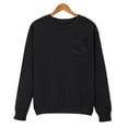 thumbnail image 6 of Diufon Sweatshirts for Women Long Sleeve Crewneck Pullover Casual Loose Fall Winter Solid Color Clothes with Pocket, 6 of 7