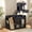 Black, variant on Litter Box Enclosure with Cat Tree, Hidden Litter Box with LED Light, Sisal Scratching Board and Storage Space, Modular Litter Box Furniture with Condo and Platform, All-in-one Cat Tower,Black
