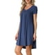 thumbnail image 4 of INSPIRAR CHIC Pijamas de Mujer Primavera Verano con Mangas Cortas y Bolsillos XS Azul, 4 of 6
