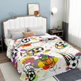 thumbnail image 5 of Soccer Soft Throw Blanket All Season Microplush Thick Warm Blankets Tufted Fuzzy Flannel Throws Blanket for Bed Sofa Couch 80"x60", 5 of 6