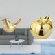 thumbnail image 2 of Figura de pájaros,Figura de pájaro dorado,decoración del hogar,estatua de animal,Estatua decorativa,Escultura de frutas para decoración del hogar para escritorio interior.,Figura de, 2 of 8
