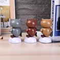 thumbnail image 2 of Baoye Adorable Solar Powered Swinging Toy Cute Owl Style Dancing Ornament Car Office Desk Decor Dancing1pcs-beige, 2 of 3