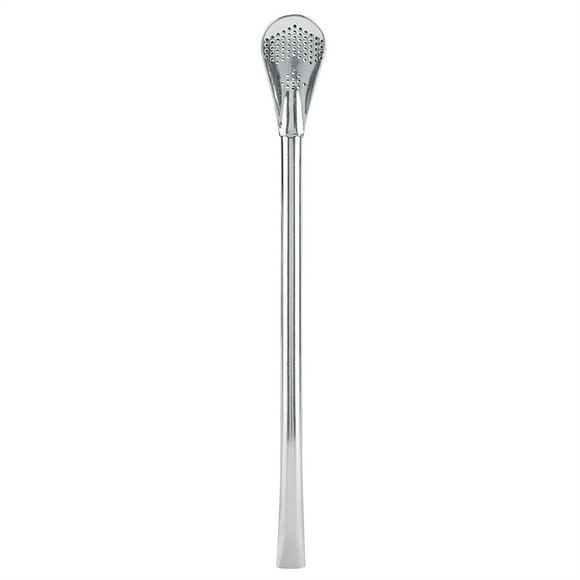 Pailles en métal en acier inoxydable Cuillère réutilisable lavable Cuillère à cocktail L