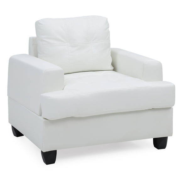 Artistic Accent Chair - Modern Tufted Living Room Seating, White Finish
