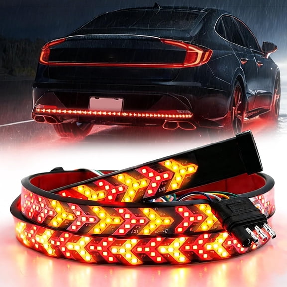2026 Upgraded  LED Tailgate Light Strip,Robust Weatherproof Arrow Design Turn Signal Strip for Car, Men Gifts