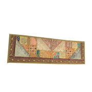 Mogul Indian Decoration Table Runner Embroidered Bohemian Style Table Throw Tapestry 60"x18"