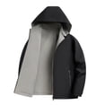 thumbnail image 4 of Wutalume Men's Leisure Hooded Jacket Coat, Casual Style with Comfortable Fit, Ideal for Everyday Wear, Outdoor Events, and Relaxing Occasions,Black L, 4 of 4
