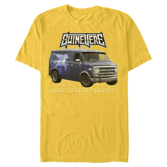 Disney PIXAR Onward Guinevere Chariot Awaits T-Shirt- Short Sleeve Blended T-Shirt for Adults - Customized-Yellow