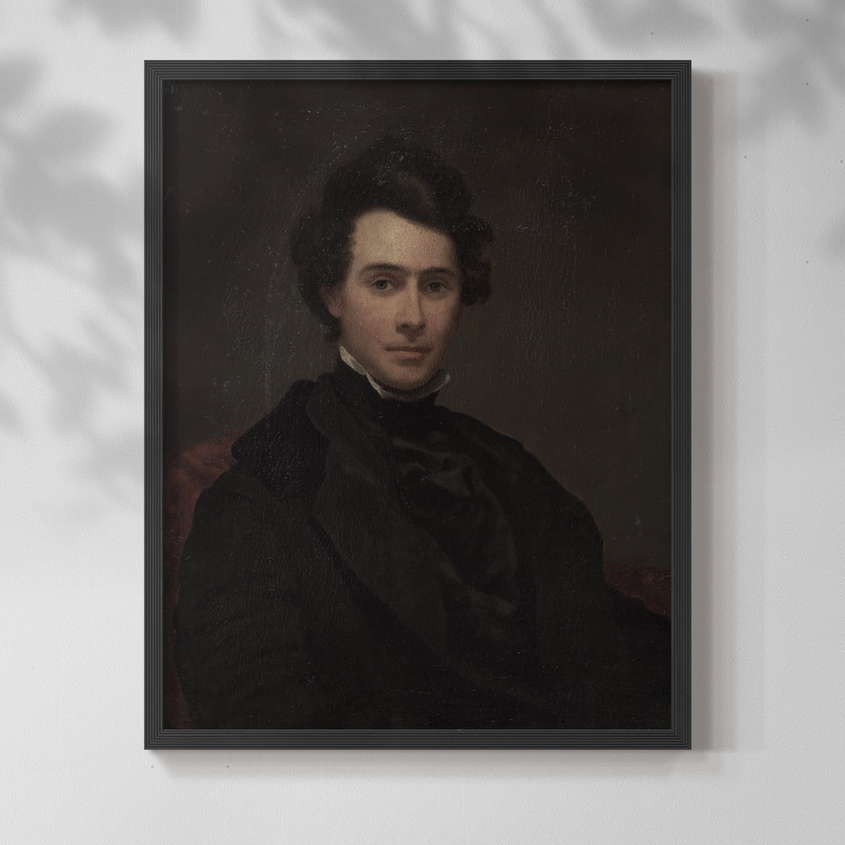 Vintage Portrait Print III - 14in. x 11in. Vintage Framed Print in Black Wood Frame