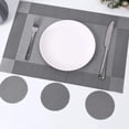 thumbnail image 3 of Mantel individual, juego de 6 manteles individuales antideslizantes, lavables, de PVC, resistentes al desgaste, resistentes al calor, para mesa de comedor de restaurante en casa, 3 of 8