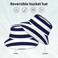 thumbnail image 2 of Balery Navy Blue And White Stripes Sombreros para el sol para hombre y mujer, sombrero de pescador con UPF 50+, 2 of 6