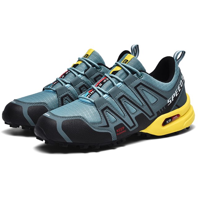 Btafrte Calzado Camping para Hombre Senderismo Transpirables para Al Aire Libre (gris 43)