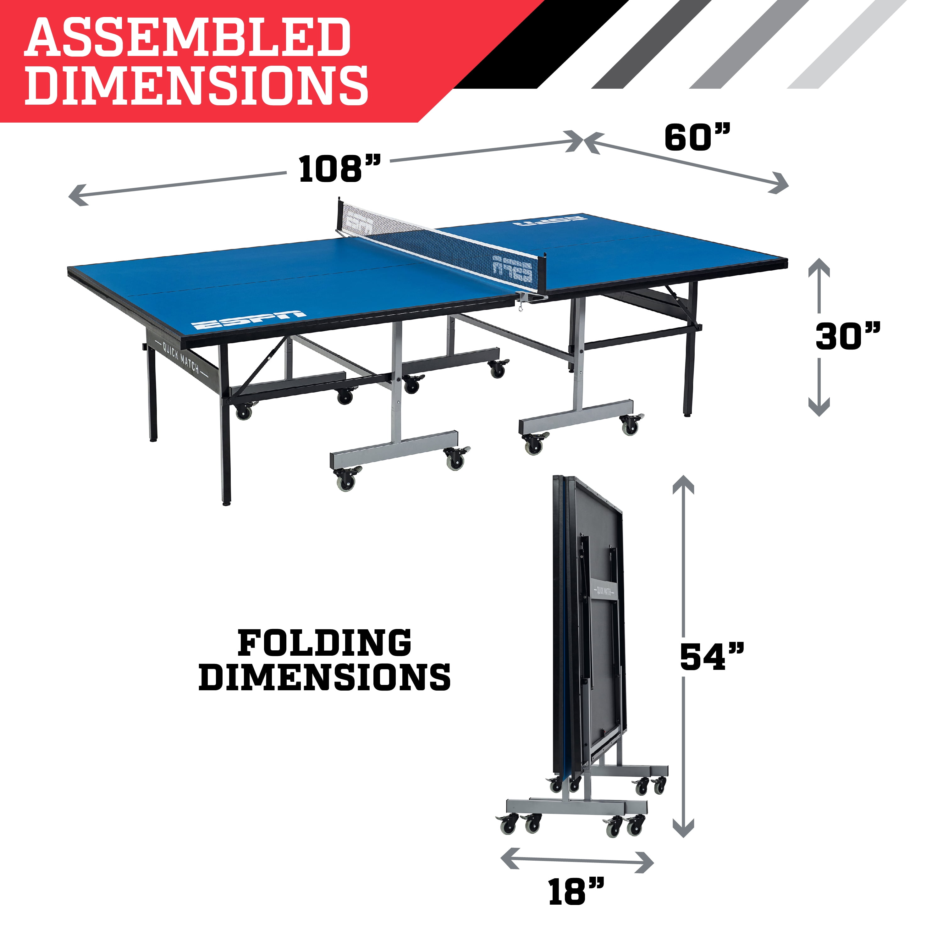 To choose the right table tennis table size for you