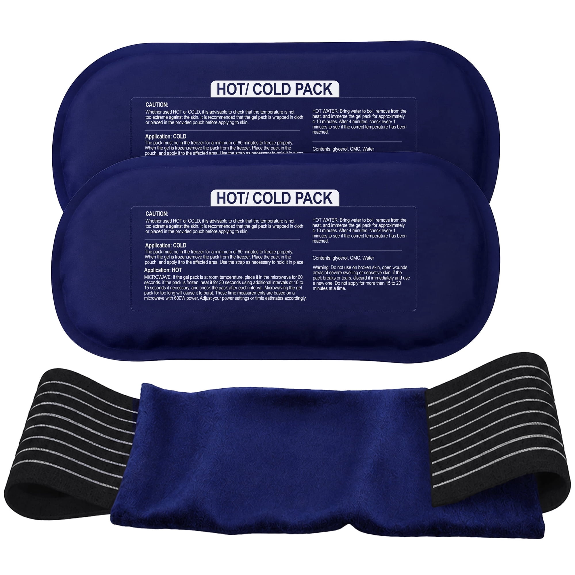 Rebelduck Ice Pack (3-Piece Set) – Reusable Hot and Cold Therapy Gel Wrap, Injury Recovery Compress to Alleviate Joint & Muscle Pain, Ideal for Rotator Cuff, Knees, Back, Shoulder, Menstrual Cramps.