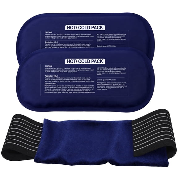 Rebelduck Ice Pack (3-Piece Set) – Reusable Hot and Cold Therapy Gel Wrap, Injury Recovery Compress to Alleviate Joint & Muscle Pain, Ideal for Rotator Cuff, Knees, Back, Shoulder, Menstrual Cramps.
