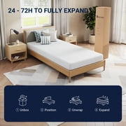 Avenco Twin Size Memory Foam Mattress 8 inch Bed in a Box Medium Soft