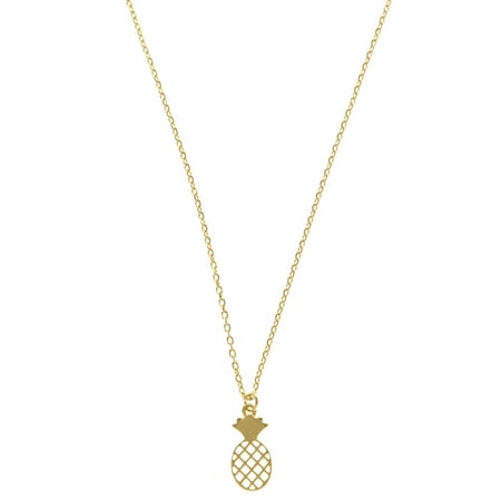 Mi Amore Pineapple Adjustable Pendant-Necklace Gold-Tone