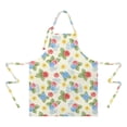 thumbnail image 2 of Pioneer Flower Floral Print Pattern Apron for Women and Men, Cotton Linen Waterproof with Pockets, Adjustable, 33x27 Inch for Kitchen, Gardening, BBQ, Salon, 2 of 6
