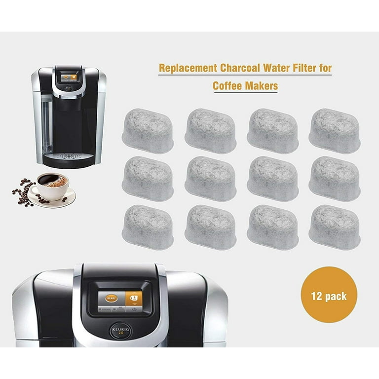 12 Replacement Charcoal Water Filters for Keurig Coffee Machines By NISPIRA, White 12 Replacement Charcoal Water Filters for Keurig Coffee Machines By NISPIRA, White