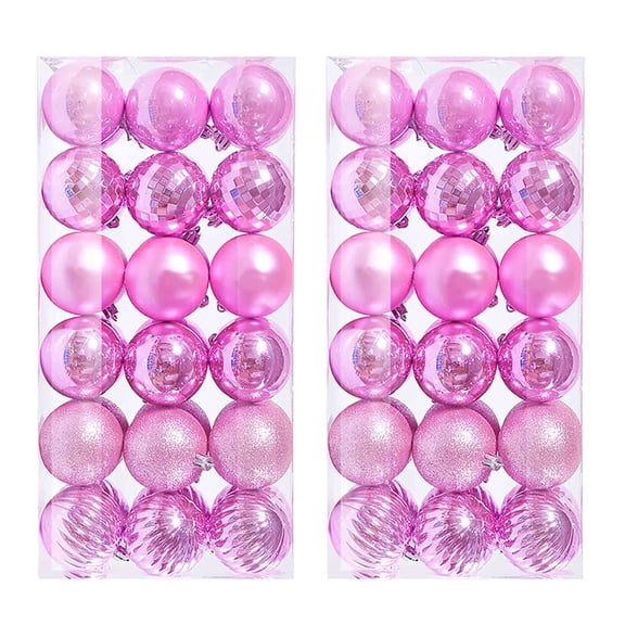 HongHeng 72Pcs Christmas Ball Ornaments, Pre-Strung Xmas Tree Decorations, Holiday Hanging Balls, Christmas Decorations