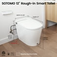 thumbnail image 4 of SOTOMO Smart Bidet Toilet with Heated Seat, Auto Flush, Warm Water, Dryer, Remote, Foot Kick-DA80, 4 of 10