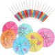 thumbnail image 1 of Xiao Hua Palillos para cócteles (100 unidades), diseño de fuegos artificiales, palillos de bambú, palillos para cócteles, palillos para comida, suministros para fiestas del Día de la Independencia., 1 of 5
