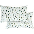 thumbnail image 2 of Elegant Comfort Soft 6-Piece Bed Sheets Set High-Quality Microfiber, Wrinkle & Fade Resistant, Holiday Pattern, Queen, Twill Tree, 2 of 5
