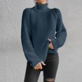 thumbnail image 6 of Oversized Winter Sweater Women High Neck Polyester Knit Top Thick Pullover Long Sleeves Cable Weaving Casual Loose Fit, 6 of 7