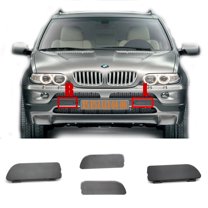 Trimla Front L R Tow Cover for 04-06 BMW X5 series E53LCI Fit 3.0d 3.0i 4.4i 4.6is 4.8is xDrive sDrive 2004 2005 2006 SAV bumper Towing Hooke Eye Cap 51117116671 51117116672