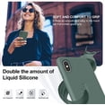 thumbnail image 3 of IPhone 12 case, soft liquid silicone, ultra-thin rubber, whole body protection（Green）, 3 of 5