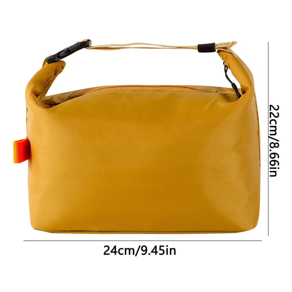 FEOLGEHLY Lunch Bag Lunch Box for Women Men, Lightweight Insulated Lunch Tote, Compact Lunch Cooler for Work Office, High Capacity Reusable Picnic Tote Containers for Outdoor Travel, Yellow
