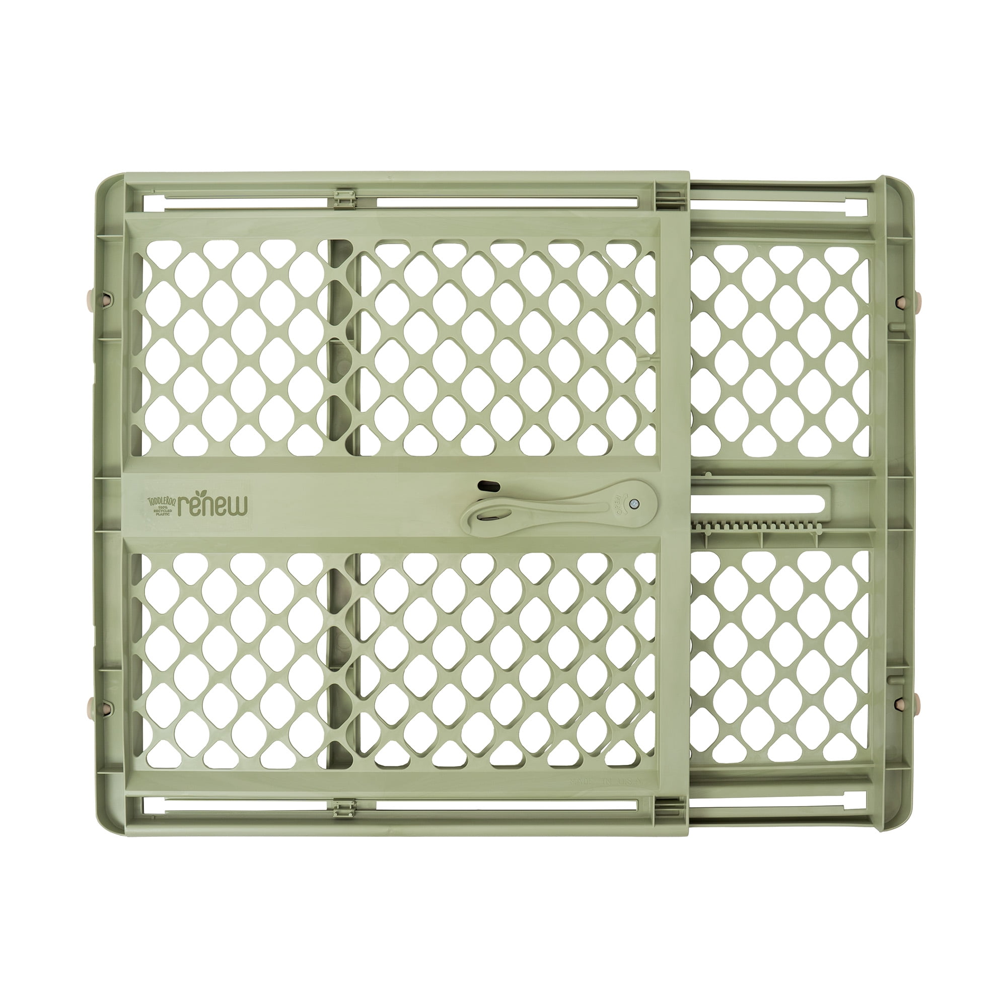 Toddleroo by North States Renew 100% Recycled Plastic Gate for Babies and Toddlers, Green