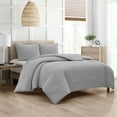 thumbnail image 2 of Nanshing Amerie 3 Piece Casual Stripes Comforter Set, Grey, King, 2 of 6