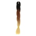 thumbnail image 1 of Extensiones de cabello Kanekalon Jumbo con efecto degradado de 24 pulgadas para trenzar. Negro + Café + Rubia, 1 of 9