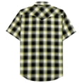 thumbnail image 2 of Dubinik®Mens Shirts Short Sleeve Plaid Shirt Men Bamboo Fiber Western Cowboy Pearl Snap Vintage Casual Plaid Shirts For Men, 2 of 6