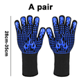 thumbnail image 2 of Guantes para horno resistentes al calor de 932 °F, guantes para parrilla resistentes a cortes, guantes de silicona antideslizantes para barbacoa, guantes de cocina seguros para la cocina, 2 of 5