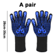 thumbnail image 2 of Guantes para horno Guantes resistentes al calor de 932 °F, guantes para parrilla resistentes a cortes, guantes de silicona antideslizantes para barbacoa, guantes de cocina seguros para cocinar, 2 of 5