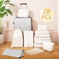 thumbnail image 4 of Bolsa Organizador de Viaje para Compresión, 18PCS Bolsas de Viaje Organizador, Impermeable Bolsas para Viaje Organizadoras, para Maletas, Cosméticos de bolsas organizadoras (Beige), 4 of 4