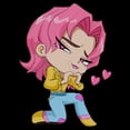thumbnail image 2 of Mens KPop Demon Hunters Chibi Romance Heart T Shirt, 2 of 5