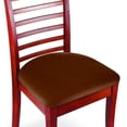 thumbnail image 2 of Collections Etc Easy Fit Seat Covers for Chairs, Bar Stools, Patio Cushions - 2 PC Set, 15 3/4" Diameter, Brown, 2 of 6