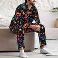 thumbnail image 7 of Salouo Animals Under Water Print Button-Front Long Sleeve Pajama Set for Men, Soft 2Pjs Men's Long Sleeve Sleepwear-XX-Large, 7 of 7
