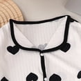 thumbnail image 4 of HBGVBA Toddler and Girl's Summer Set,2 Piece Casual Outfit,1-11 Years Heart Print Ice Silk Lapel Short Sleeve Set, 4 of 5