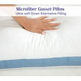thumbnail image 6 of ROYALE LINENS Pillows Standard Size Set of 2 -Bed Pillow for Sleeping -Cooling Pillow for Back, Stomach or Side Sleepers-Down Alternative Std Gusseted Pillows -Hotel Quality(20x26 Inches, Pack of 2), 6 of 10