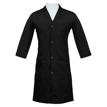 Panda Uniform by HeedFit Women’s Lab Coat | Unisex Multi-Pocket Medical Coat 2XL Black