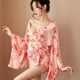 thumbnail image 4 of Lencería sexy, presentadora de kimono japonés, uniforme sexy, talla grande, kimono sexy con escote en V profundo, pasión en discoteca, 4 of 5