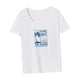 thumbnail image 5 of Camiseta de verano con cuello redondo para mujer, para viaje, mochilero, regalo del día de San Valentín M, 5 of 7
